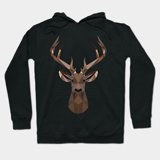 deer low poly effect Hoodie